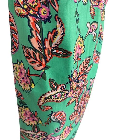 Roz & Ali Womens Green Paisley Floral Stretch Sheath Knee Length Dress sz 18 - Picture 3 of 16